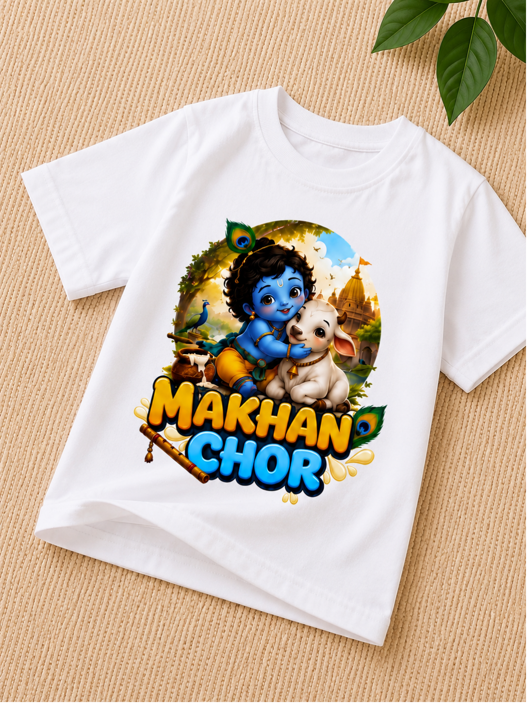 Makhan Chor - Little Krishna Boys T-Shirt